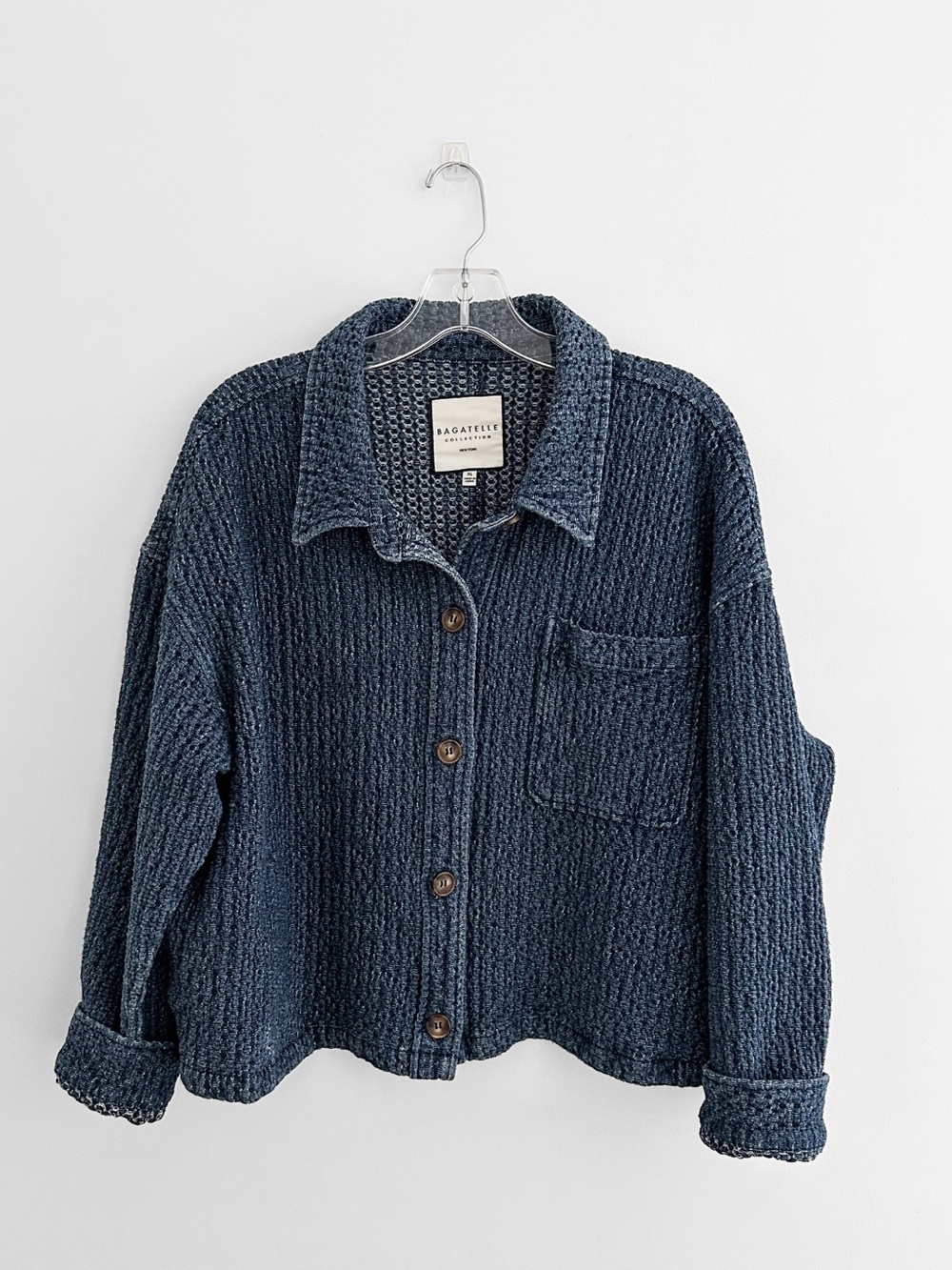 bagatelle Blue Ribbed Utility Jacket - Picture 2 of 6